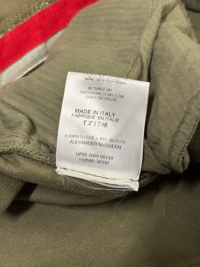 SS2002 Alexander Mcqueen Green Distressed Pants - Image 14