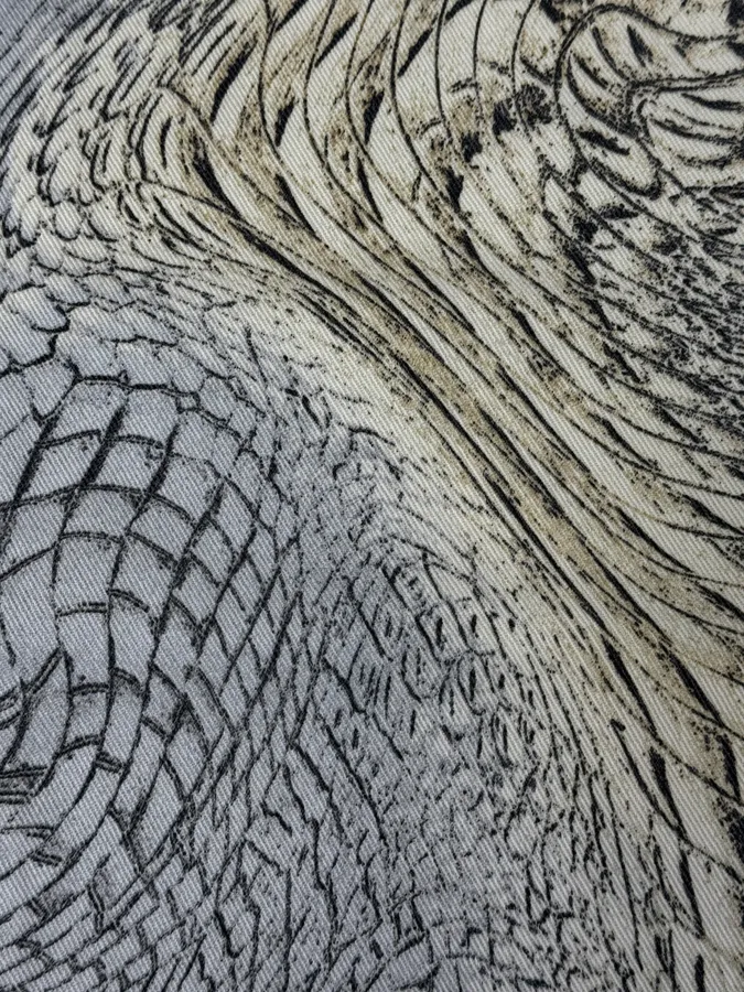 SS2002 Cavalli Beige Crocodile Effect Sand Pants - Image 8