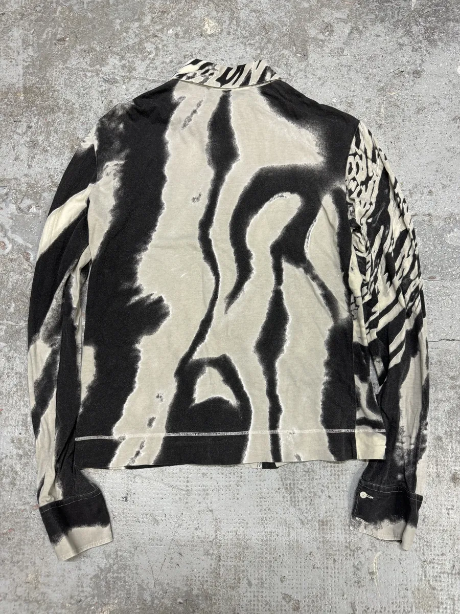 SS2002 Cavalli Black & White Hallucination Shirt - Image 4