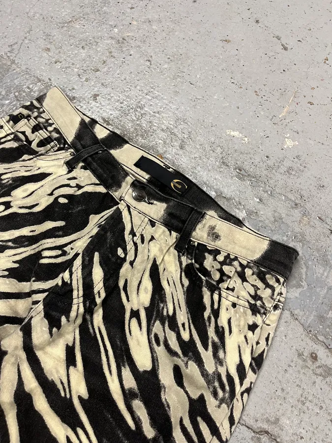SS2002 Cavalli Black & White Pyscho Hallucination Pants - Image 6