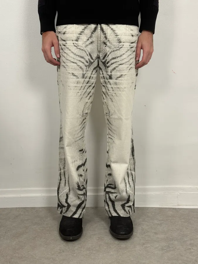 SS2002 Cavalli Black & White Zebra Pants