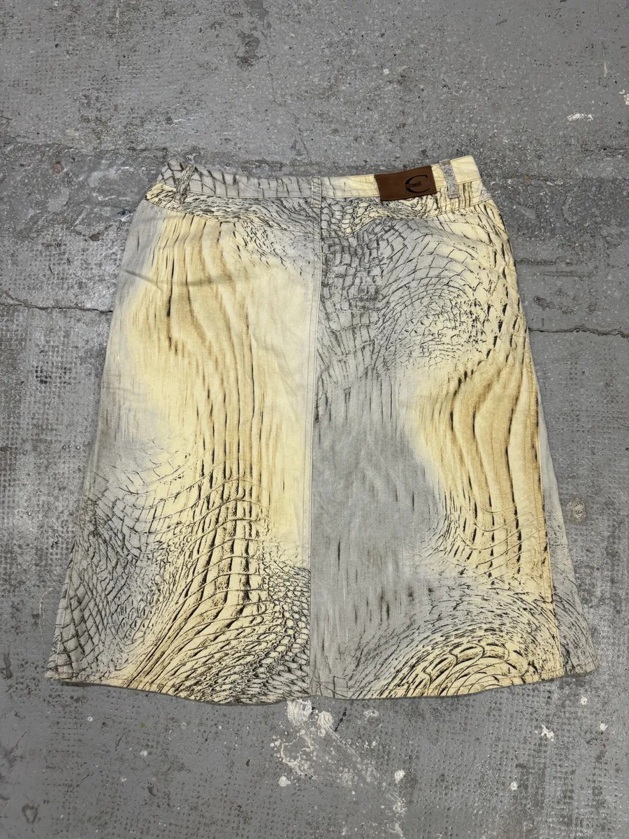 SS2002 Cavalli Eroded Beige Sand Skirt - Image 2