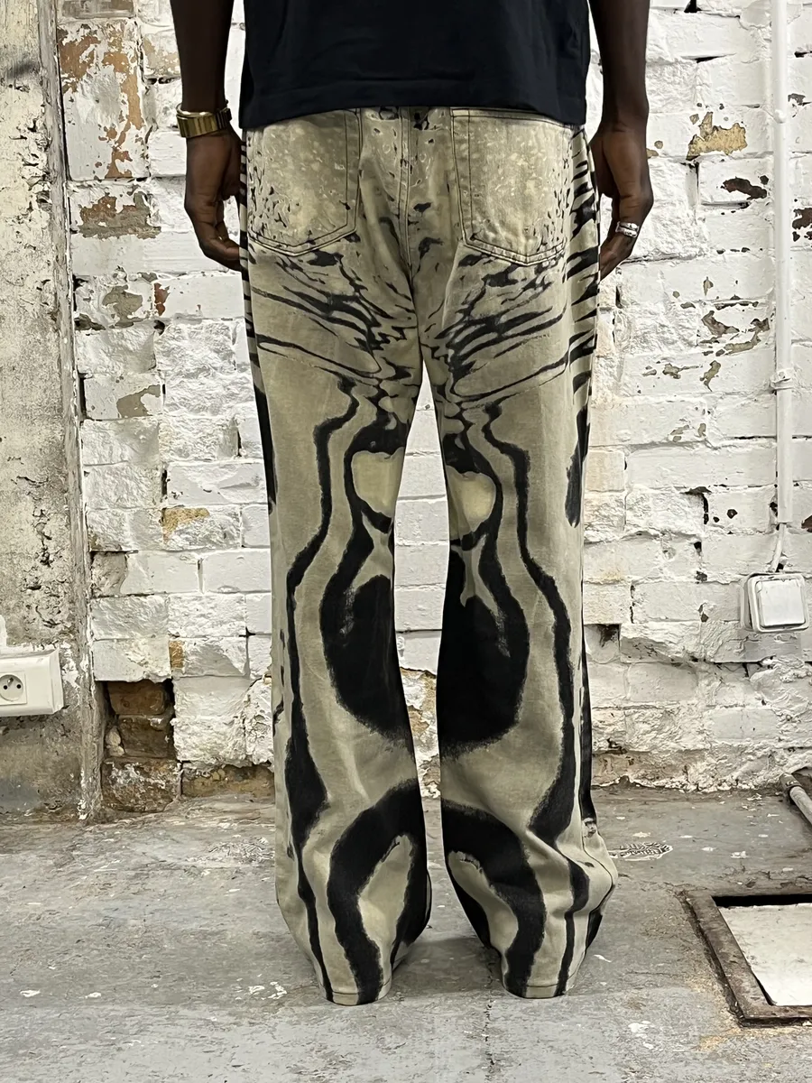 SS2002 Cavalli Hallucination Psycho  Black & White Pants - Image 3