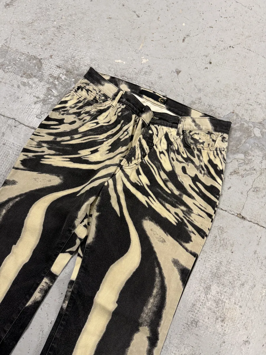 SS2002 Cavalli Hallucination Psycho  Black & White Pants - Image 5