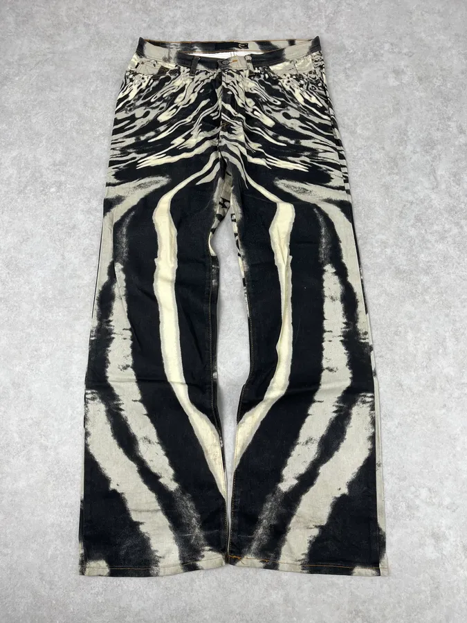 SS2002 Cavalli Hallucination Zebra Black & White Pants