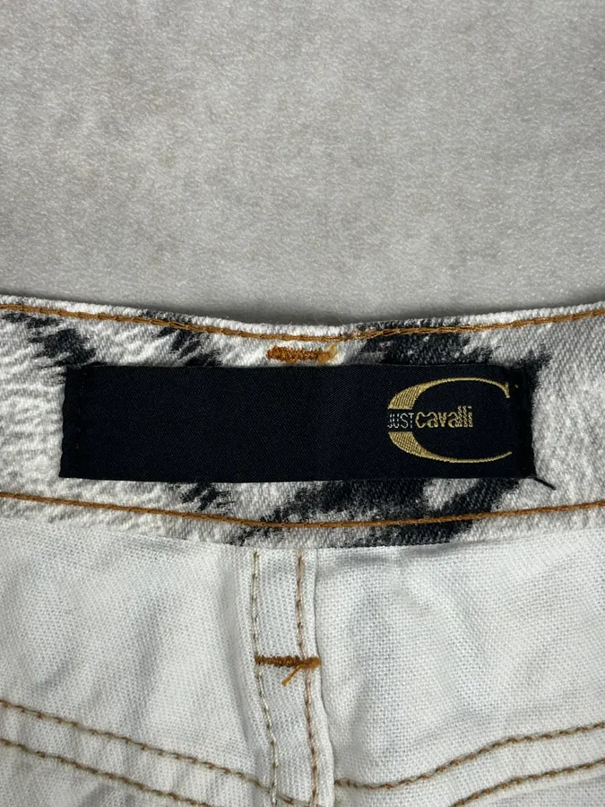 SS2002 Cavalli White & Black Savage Zebra Skirt - Image 10