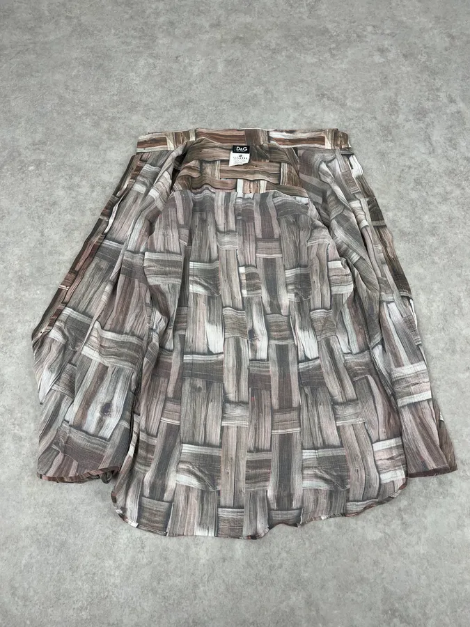 SS2002 Dolce & Gabbana Beige & Brown Abstract Shirt - Image 10