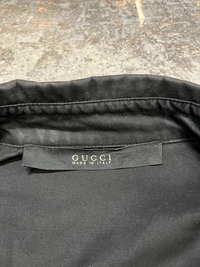 SS2002 Gucci by Tom Ford Imperial Long Black Jacket - Image 10