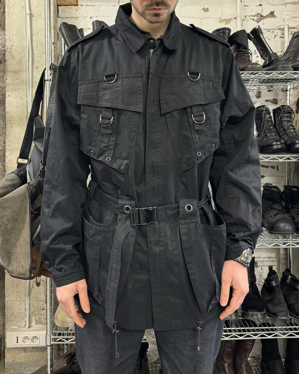 SS2002 Gucci Tom Ford Black Imperial Nylon Trench Jacket
