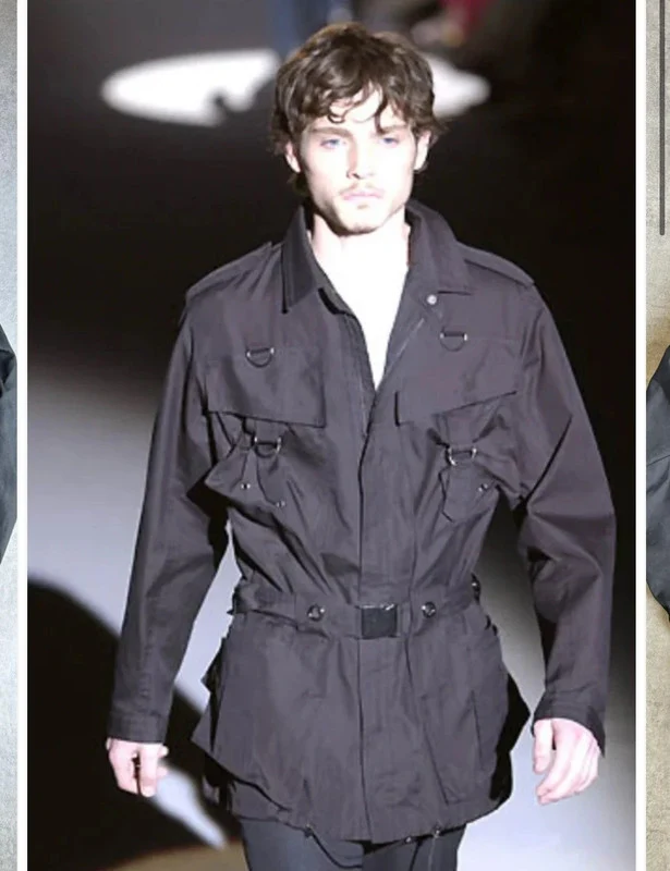 SS2002 Gucci Tom Ford Black Imperial Nylon Trench Jacket - Image 4