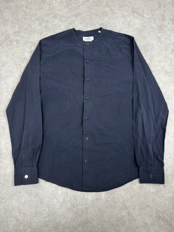 SS2002 Hermès Navy Mao Shirt