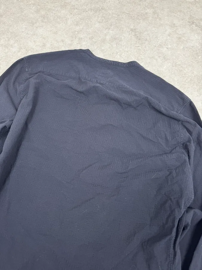 SS2002 Hermès Navy Mao Shirt - Image 6