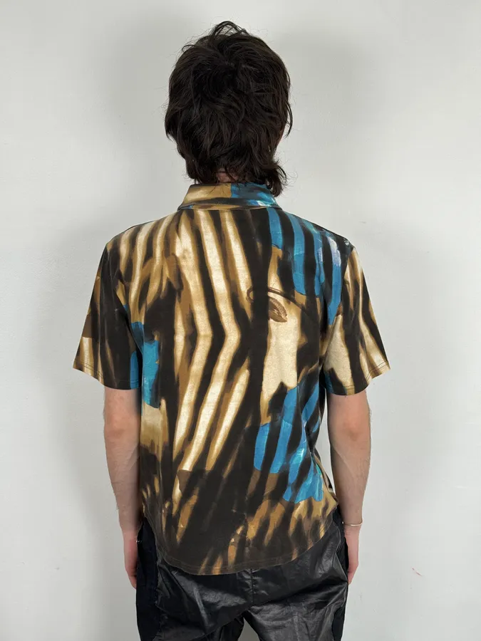SS2002 Just Cavalli Psychedelic Hallucination Blue Flowers Shirt - Image 3