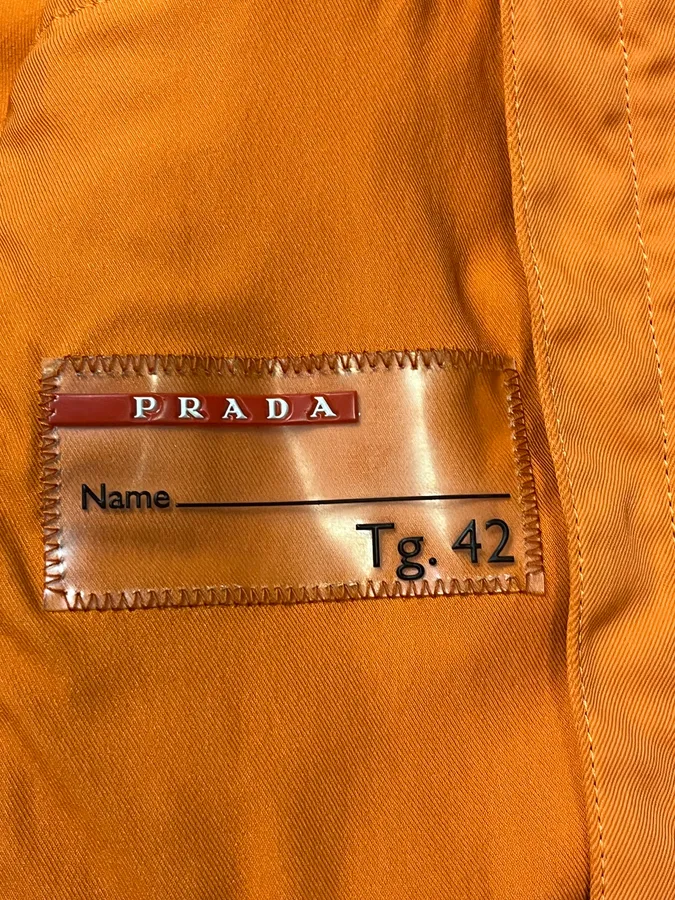 SS2002 Prada Orange Nylon Biker Jacket - Image 10