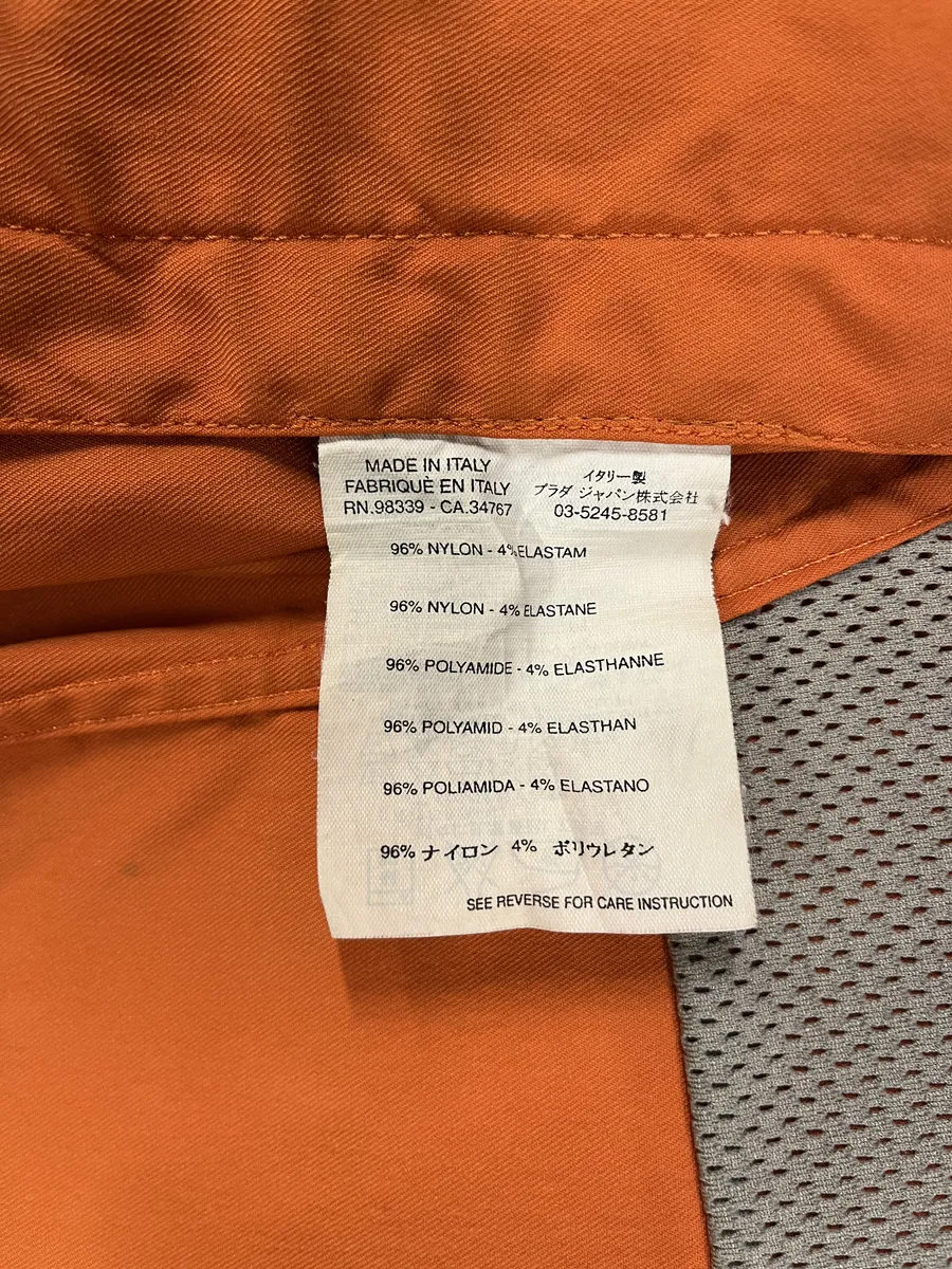 SS2002 Prada Orange Nylon Biker Jacket - Image 7