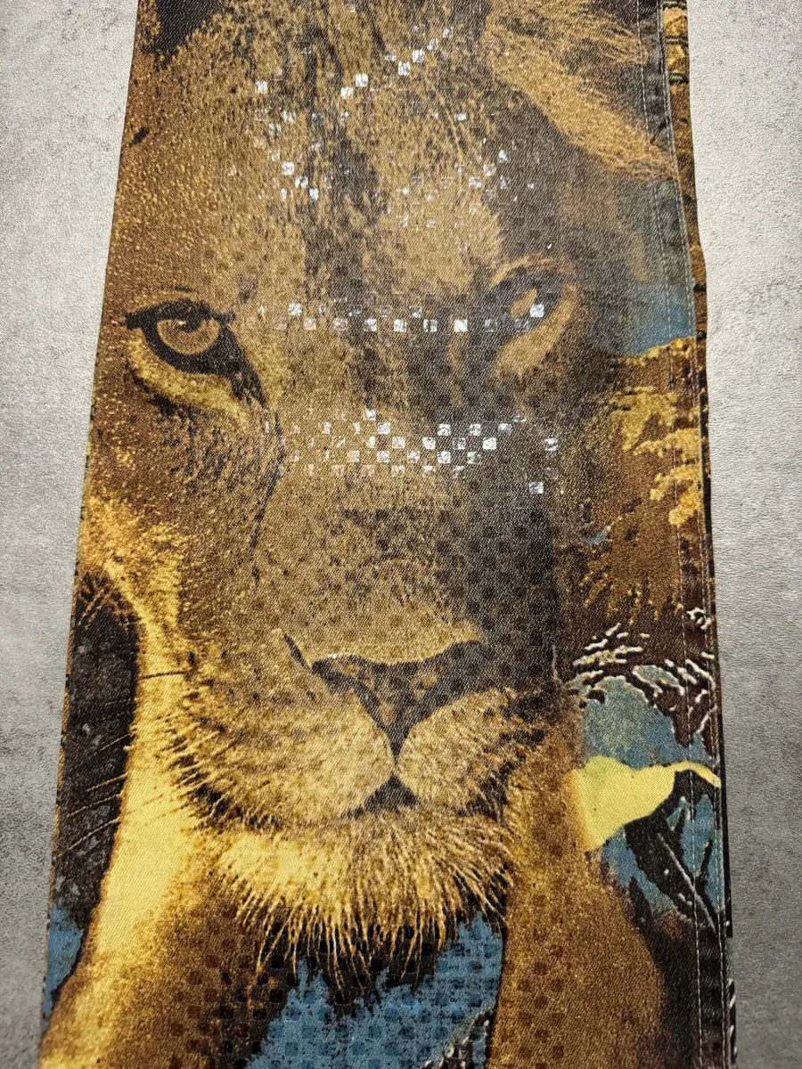 SS2002 Roberto Cavalli Lion Savage Relaxed Summer Pants - Image 8