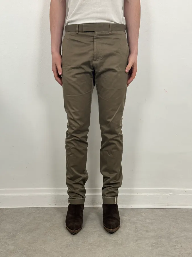 SS2003 Dior Homme Green Classy Tailored Pants by Hedi Slimane - Image 2