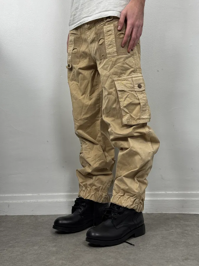 SS2003 Dolce & Gabbana Beige Cargo Utility Pants - Image 2
