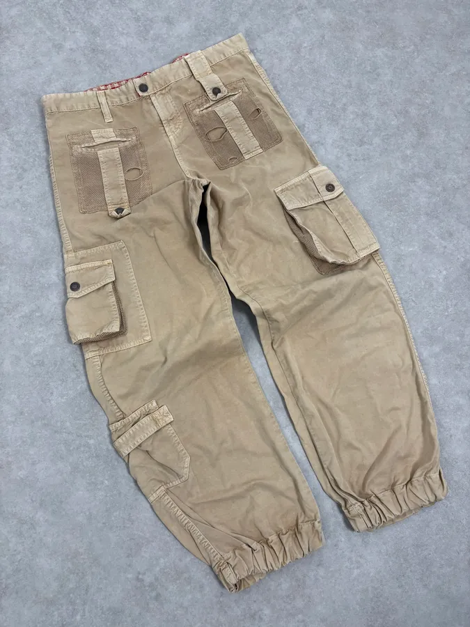 SS2003 Dolce & Gabbana Beige Cargo Utility Pants - Image 5