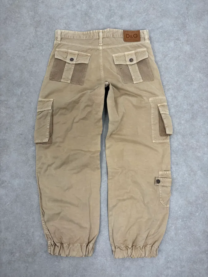 SS2003 Dolce & Gabbana Beige Cargo Utility Pants - Image 7