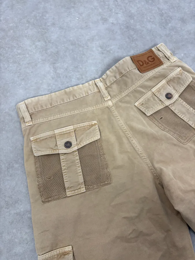 SS2003 Dolce & Gabbana Beige Cargo Utility Pants - Image 8