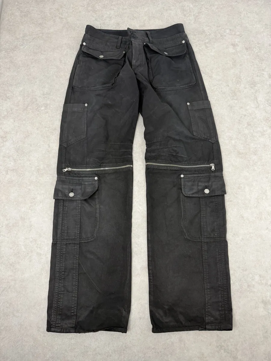 SS2003 Dolce & Gabbana Black Aviator Cargo Obscure Pants