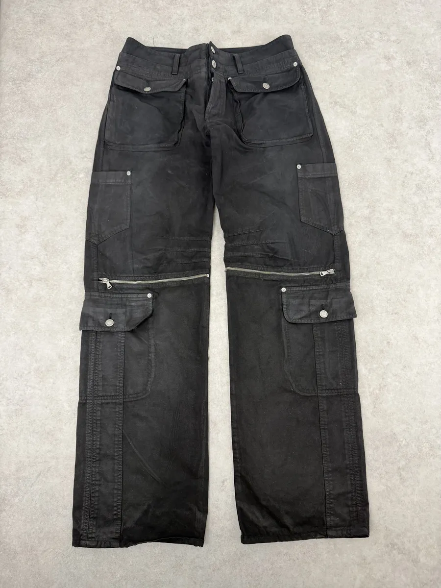 SS2003 Dolce & Gabbana Black Aviator Cargo Obscure Pants - Image 10