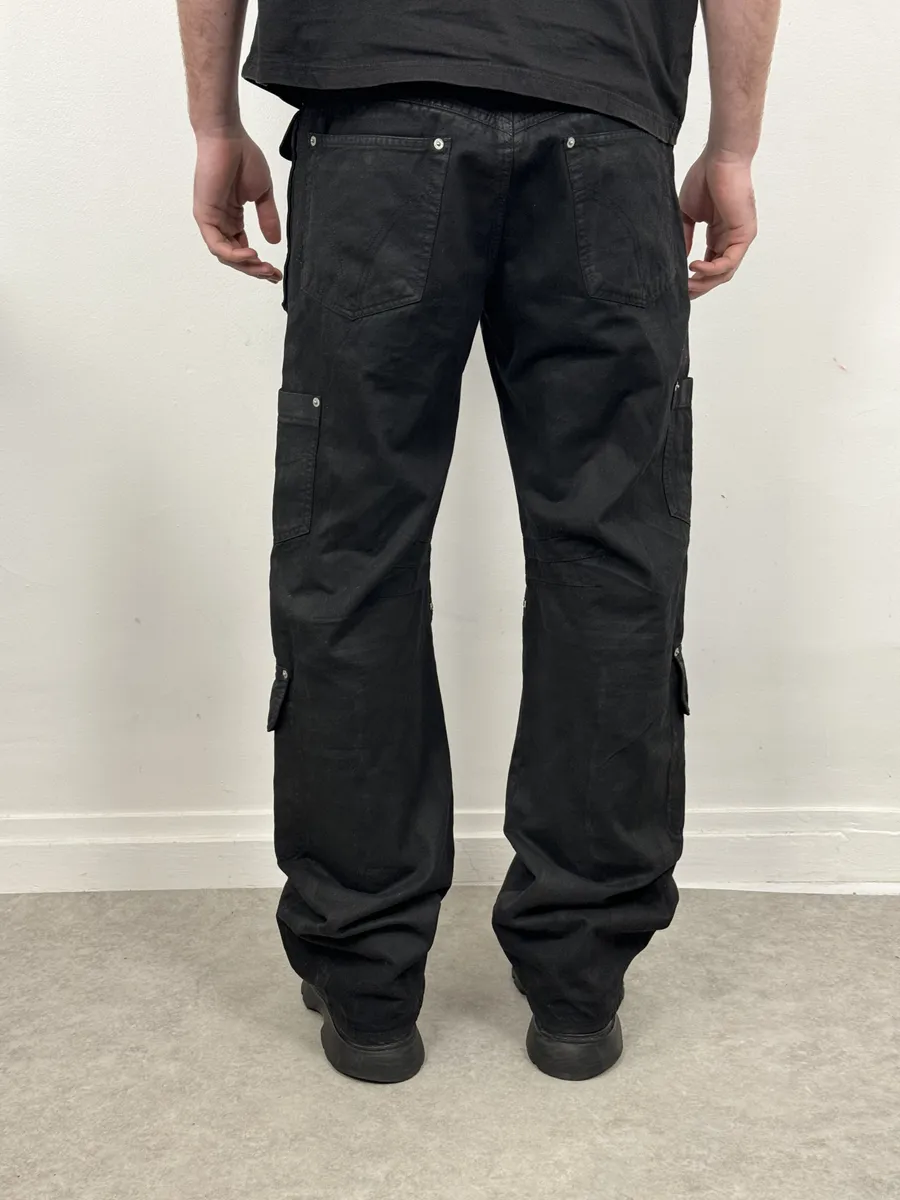 SS2003 Dolce & Gabbana Black Aviator Cargo Obscure Pants - Image 4