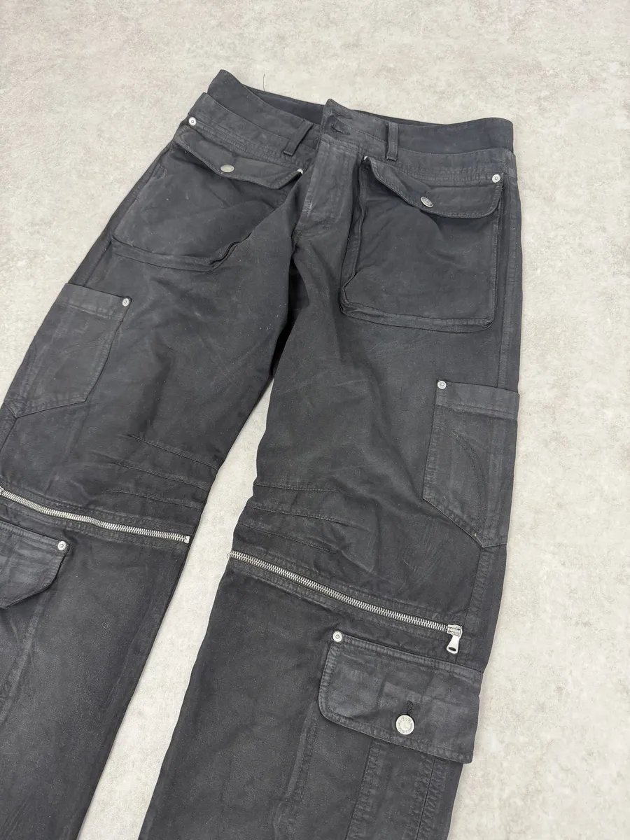 SS2003 Dolce & Gabbana Black Aviator Cargo Obscure Pants - Image 6