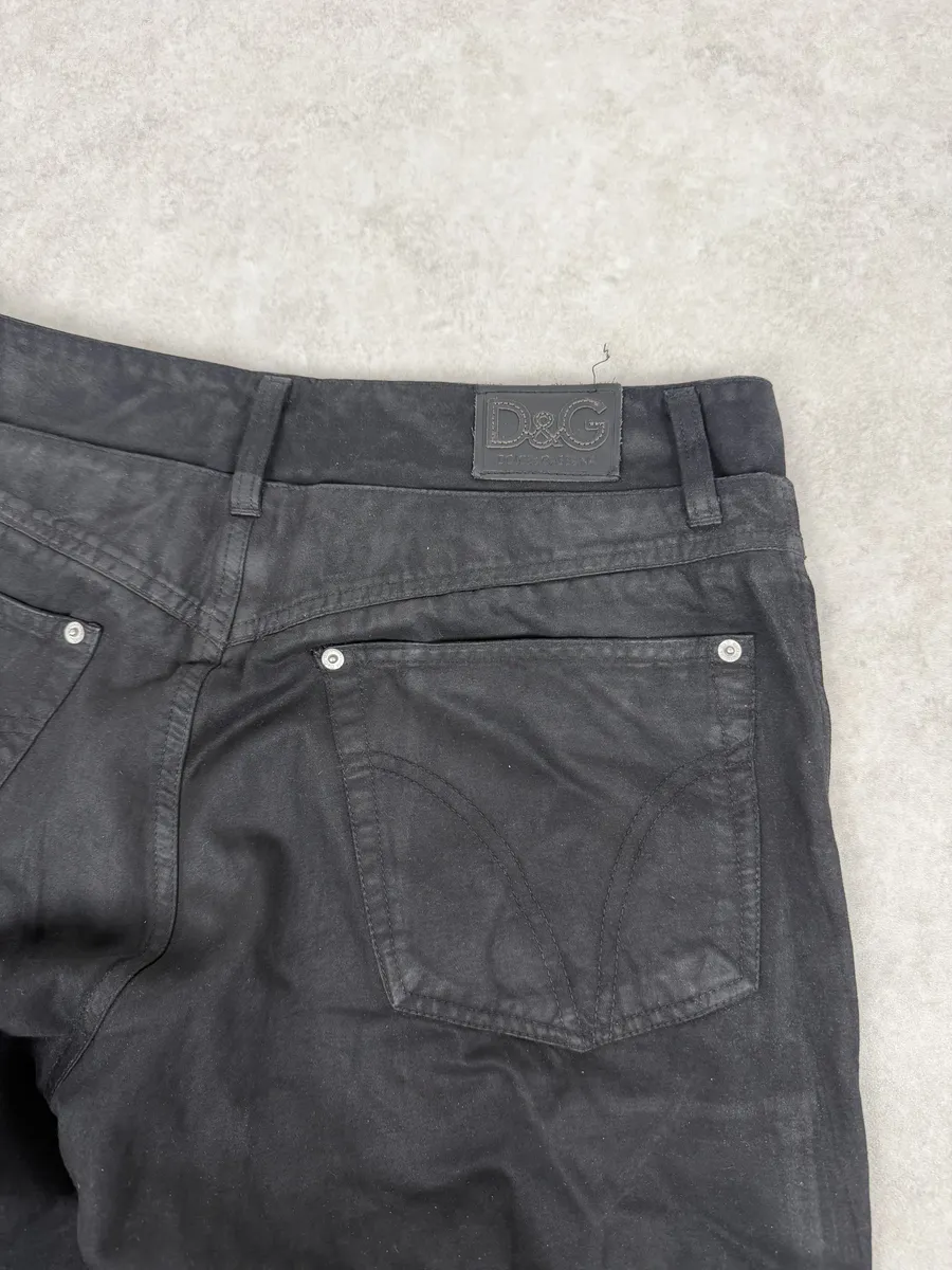 SS2003 Dolce & Gabbana Black Aviator Cargo Obscure Pants - Image 7