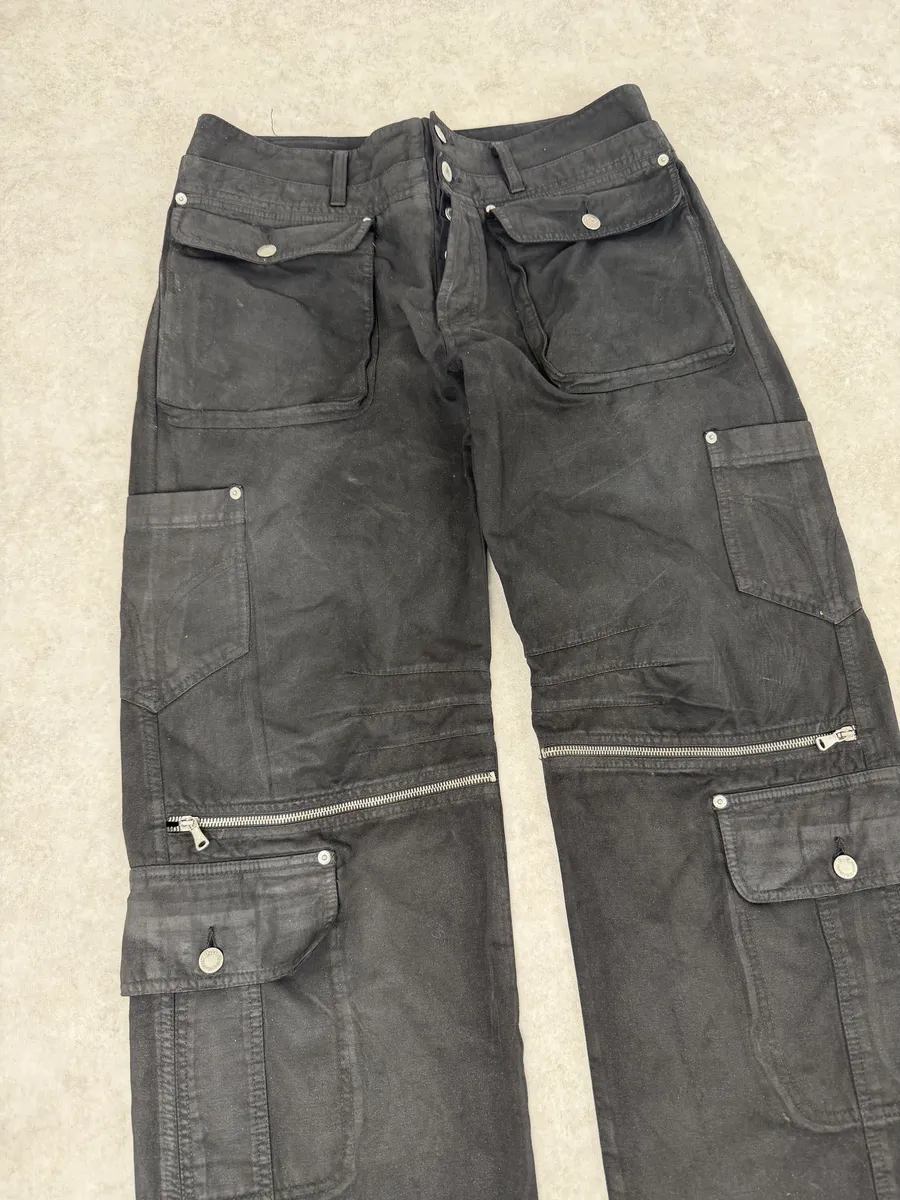 SS2003 Dolce & Gabbana Black Aviator Cargo Obscure Pants - Image 9