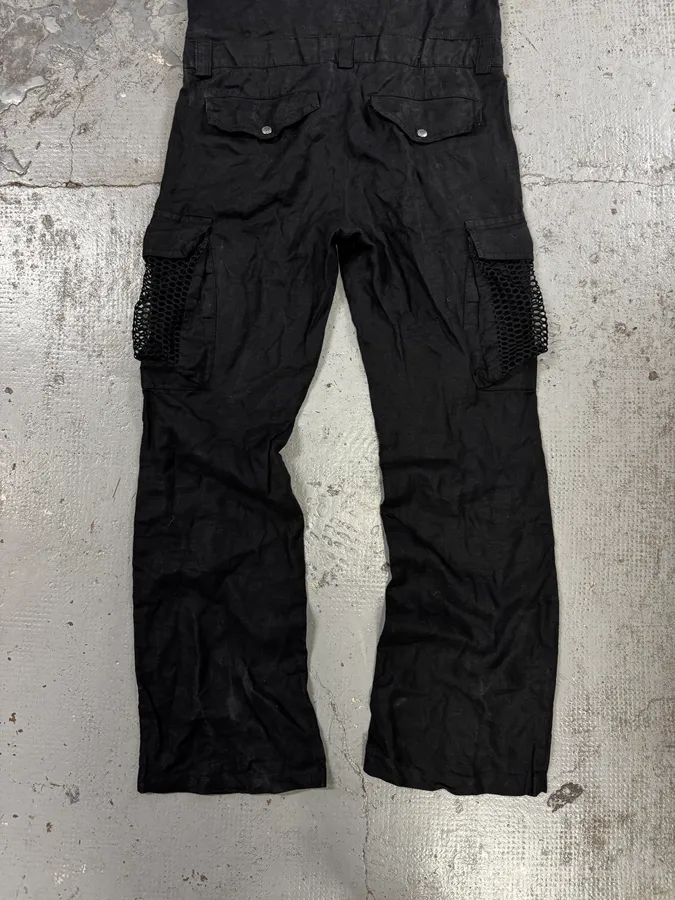 SS2003 Dolce & Gabbana Black Linen Millitary Combi Set - Image 11
