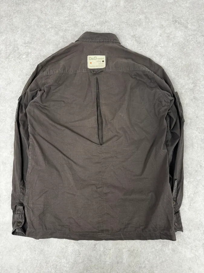 SS2003 Dolce & Gabbana Dark Grey Military Cargo Shirt - Image 4