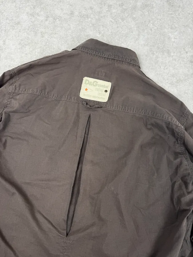 SS2003 Dolce & Gabbana Dark Grey Military Cargo Shirt - Image 6