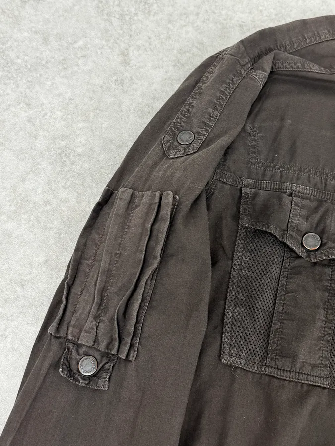 SS2003 Dolce & Gabbana Dark Grey Military Cargo Shirt - Image 9
