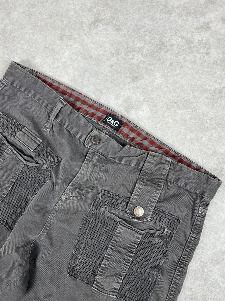 SS2003 Dolce & Gabbana Grey Cargo Pants - Image 5