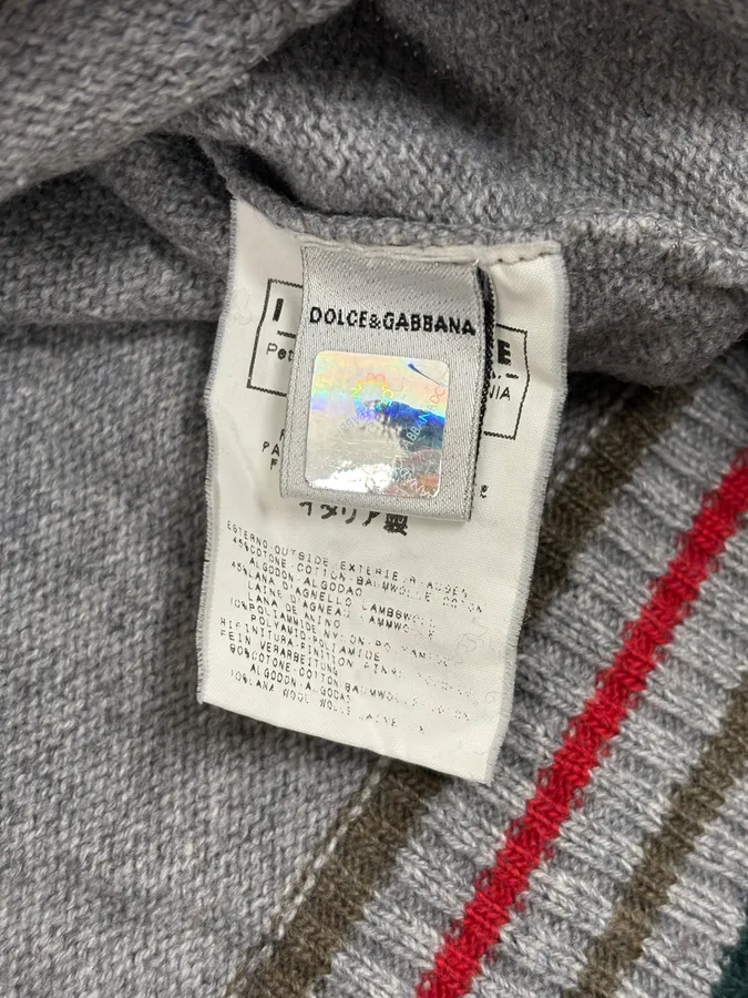 SS2003 Dolce & Gabbana Grey Italian Zip-up Hooded Sweater - Image 12