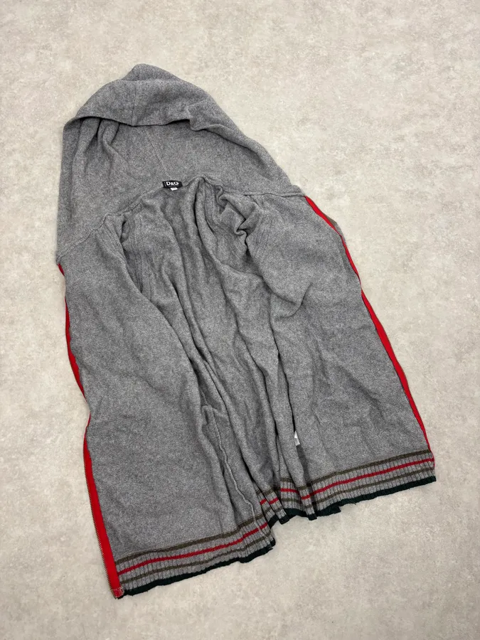 SS2003 Dolce & Gabbana Grey Italian Zip-up Hooded Sweater - Image 7