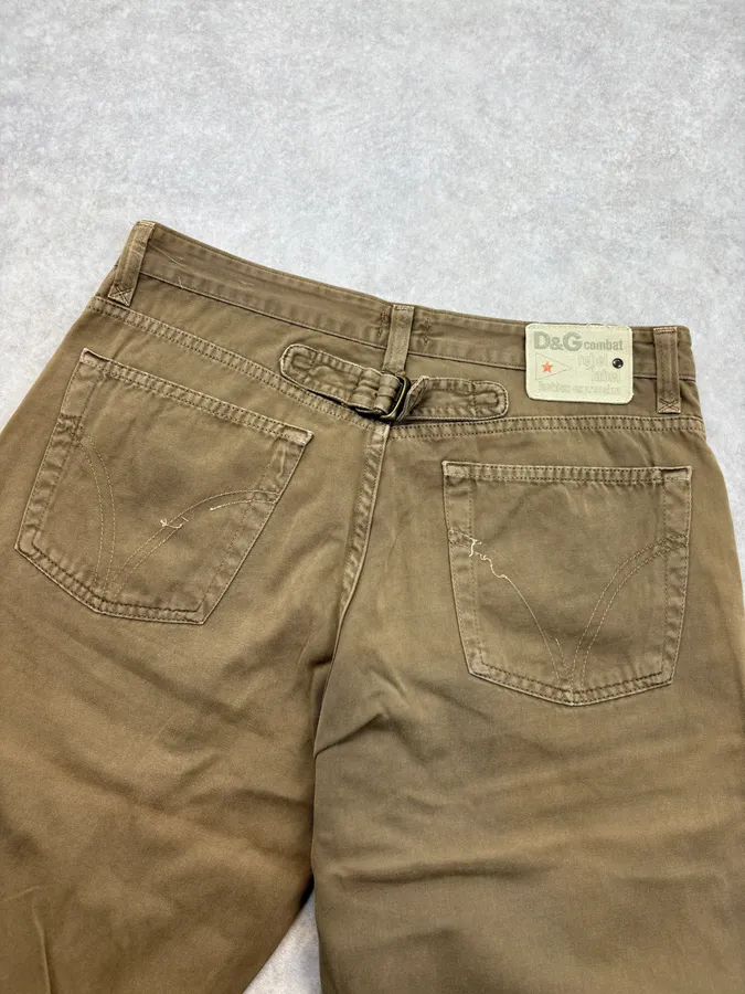 SS2003 Dolce & Gabbana Khaki Cargo Shorts - Image 7