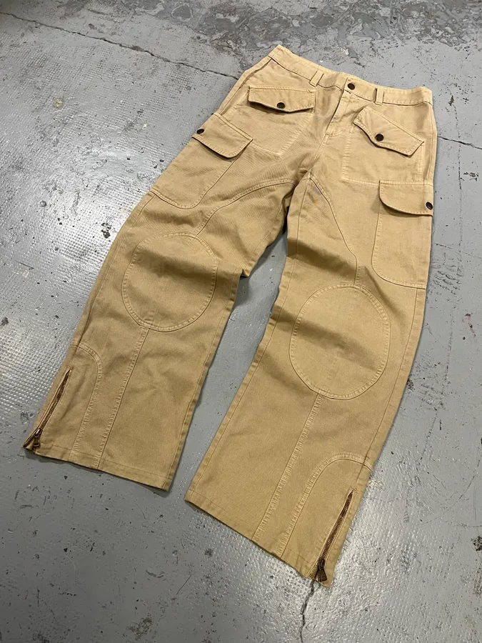 SS2003 Dolce & Gabbana Multi-Pocket Combat Beige Cargo Pants - Image 5
