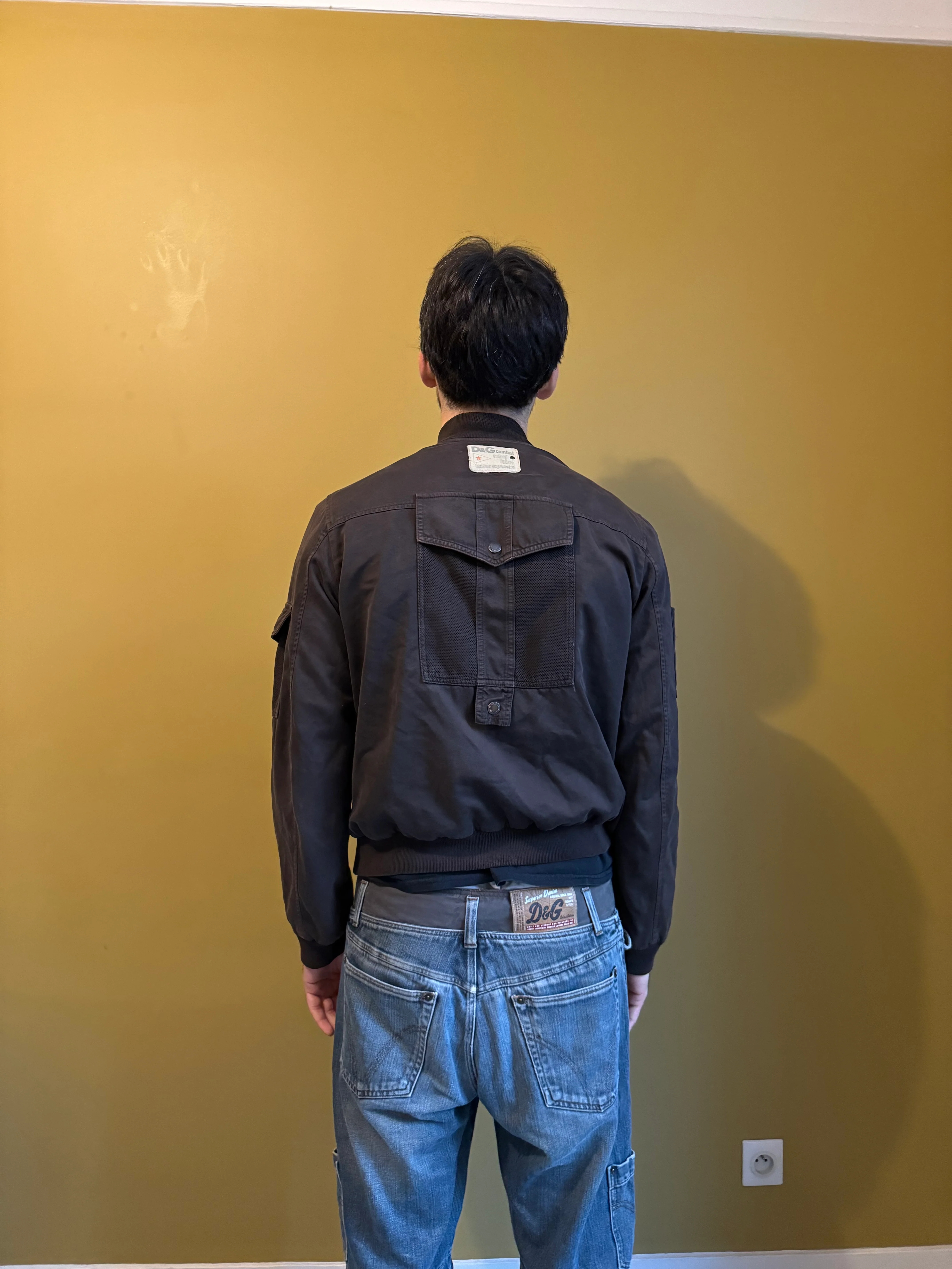 SS2003 Dolce & Gabbana Multi Pockets Cargo Brown Bomber Jacket (L) - Image 7