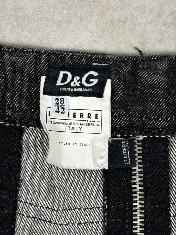 SS2003 Dolce & Gabbana Navy Denim Multi-Zip Skirt - Image 14