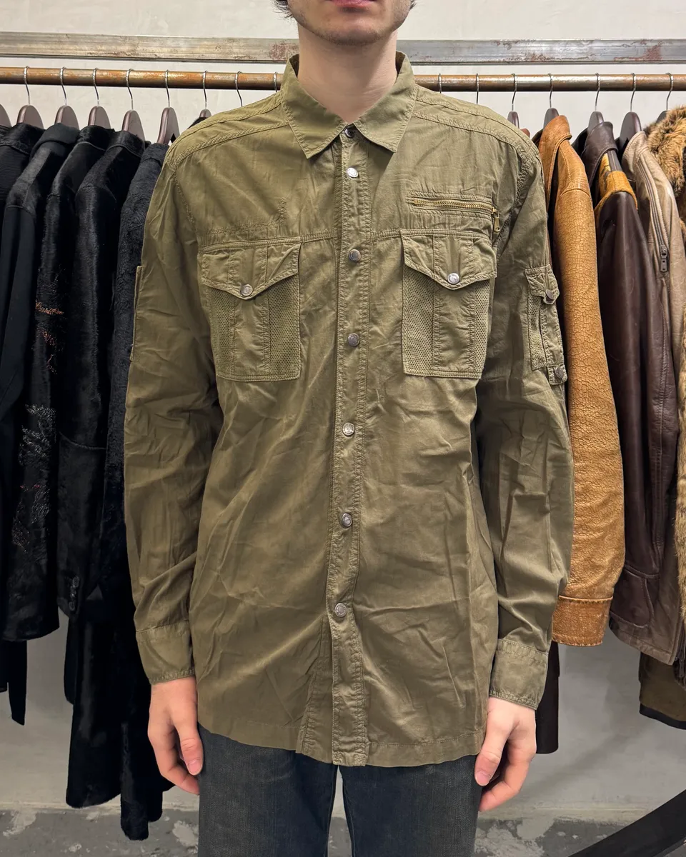 SS2003 Dolce & Gabbana Olive Cargo Military Shirt - Image 2