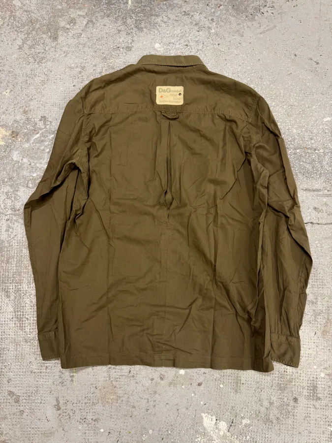 SS2003 Dolce & Gabbana Olive Cargo Military Shirt - Image 3