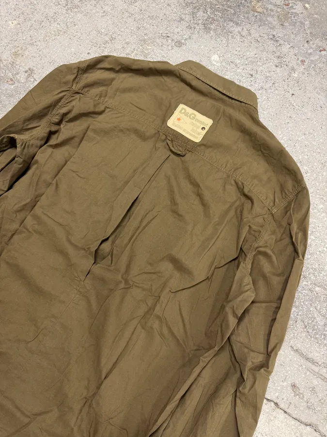 SS2003 Dolce & Gabbana Olive Cargo Military Shirt - Image 5