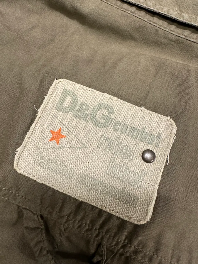 SS2003 Dolce & Gabbana Olive Cargo Military Shirt - Image 6