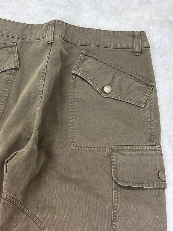 SS2003 Dolce & Gabbana Olive Green Military Cargo Pants - Image 8