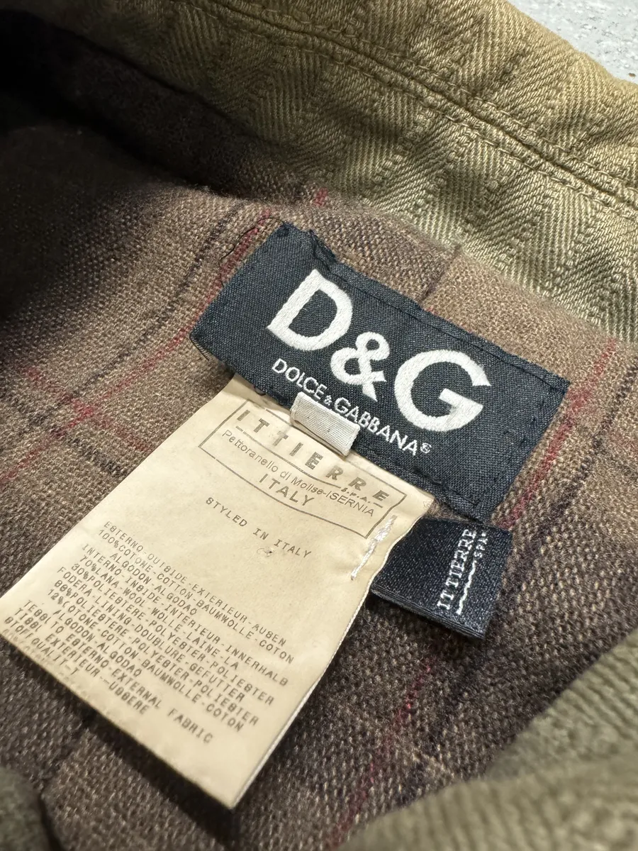 SS2003 Dolce & Gabbana Olive Military Cardo Detachable Zip Shirt Jacket - Image 8