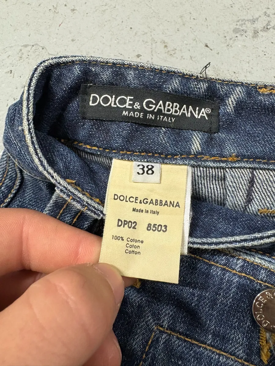 SS2003 Dolce & Gabbana Sex Buttoned Blue Denim Jeans - Image 10
