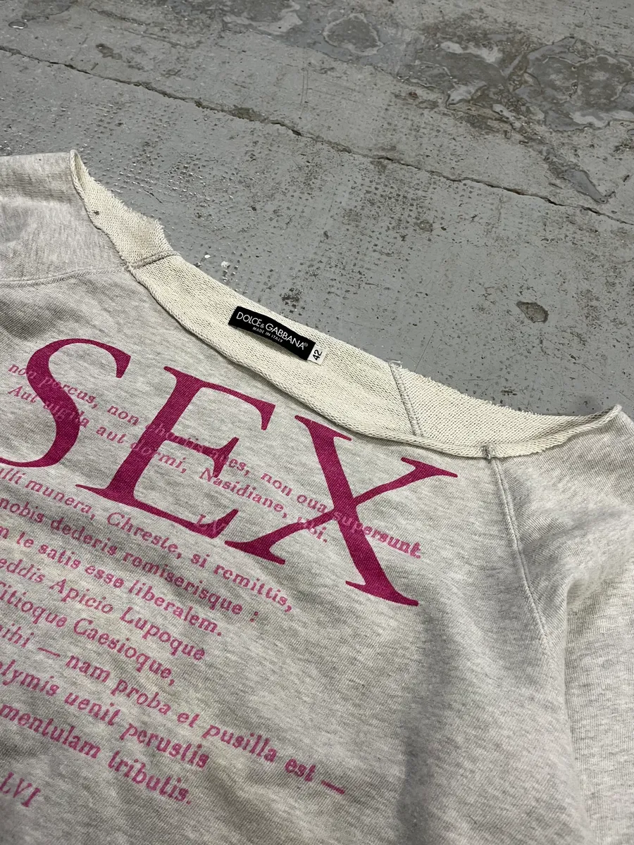 SS2003 Dolce & Gabbana Sex Grey Sweater - Image 5